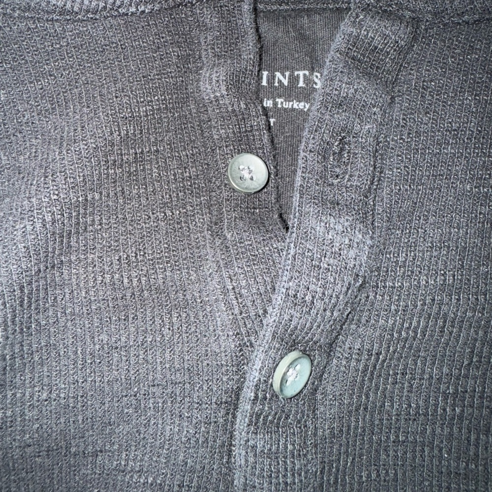 MUSE LONG SLEEVE HENLEY BLACK SIZE MEDIUM REGULAR FIT - Picture 6 of 7